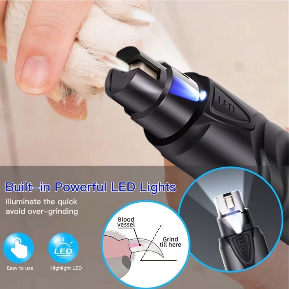 Upgraded Blue Pet Nail Grinder Trimming Kit